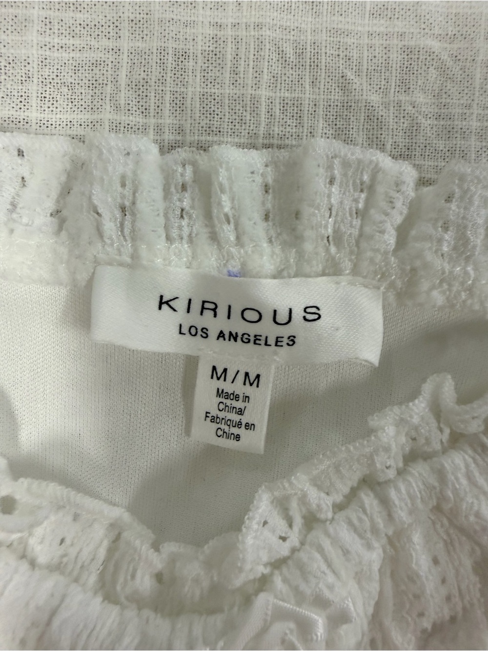 Kirious size m women’s White Eyelet Ruffle Cami - Picture 4 of 8